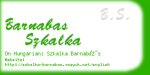 barnabas szkalka business card